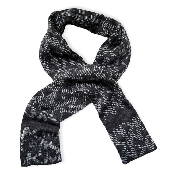 Michael Kors Jumbo MK Pin Dot Logo Knit Scarf - Picture 2 of 4